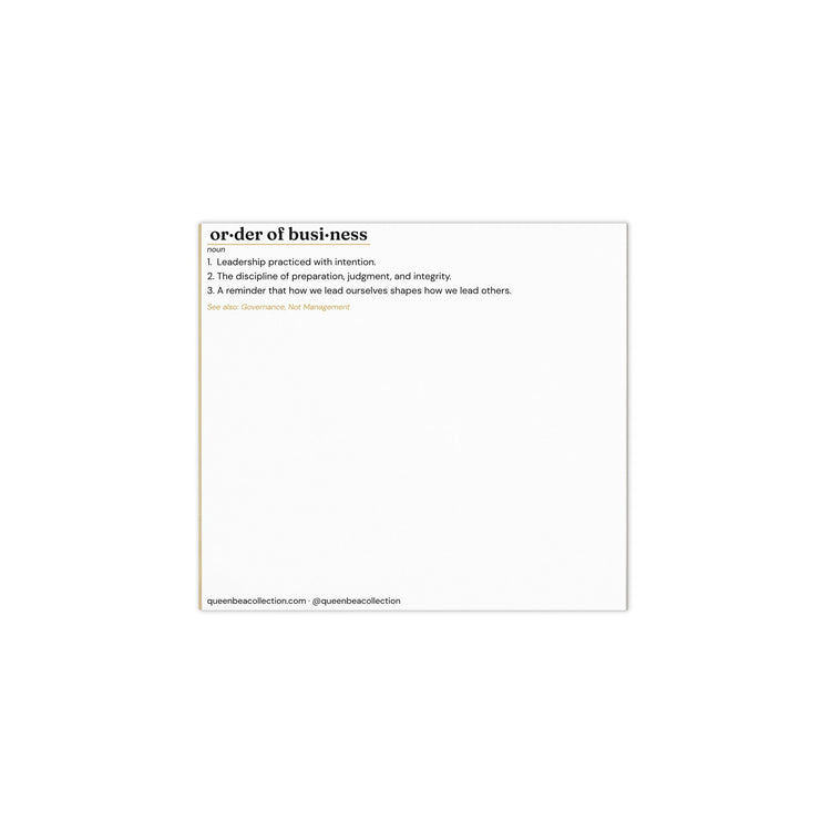 Order of Business Notepad