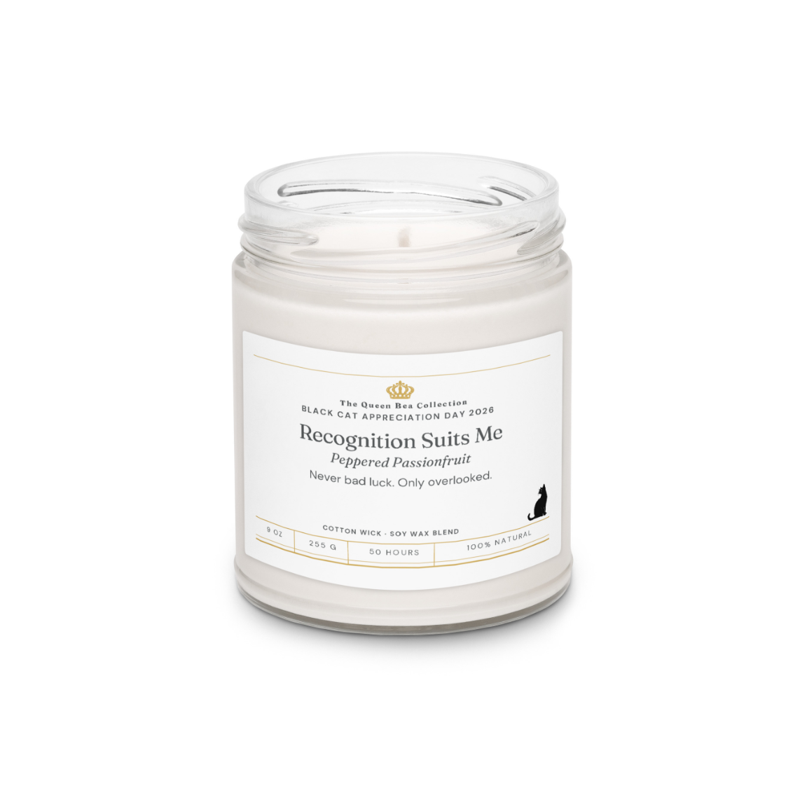 Recognition Suits Me - Peppered Passionfruit candle, no lid
