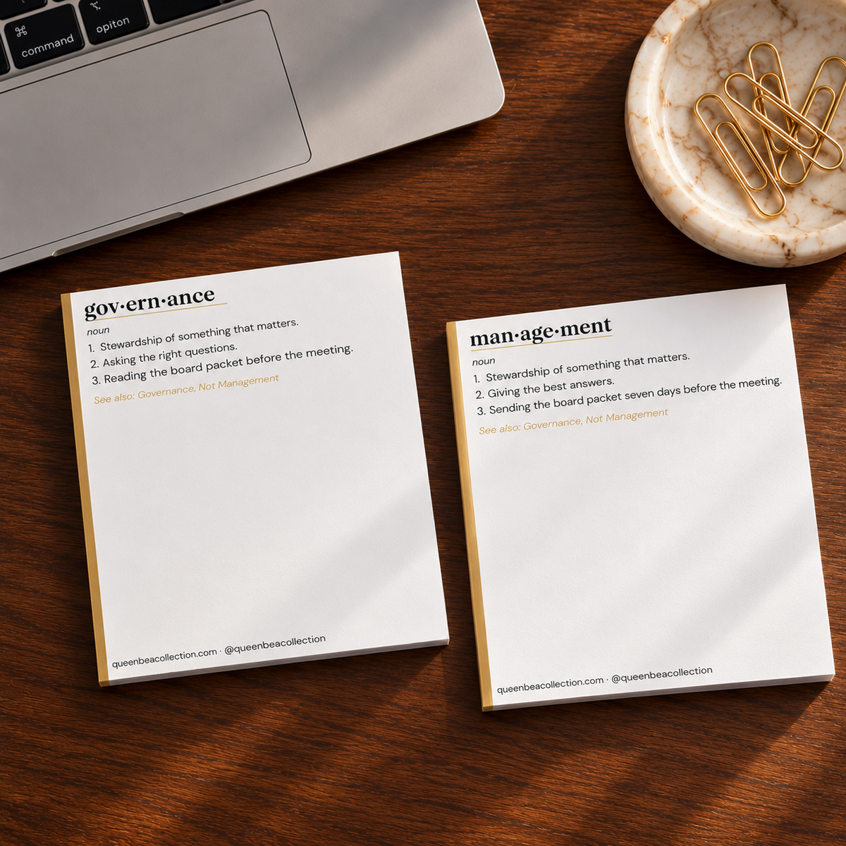 Governance, Not Management — Notepad Pair