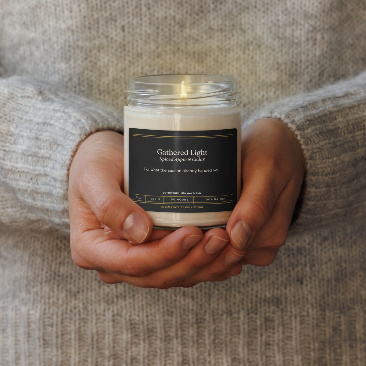 Gathered Light — Spiced Apple & Cedar Soy Candle